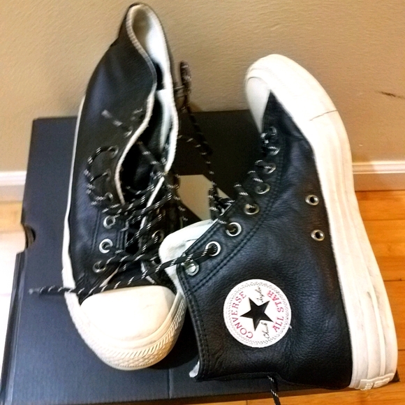 All Star Chuck Taylor Converse Other - Converse All Star  Black Leather Shoes Unisex  7.5 (Men) 9.5 (Women)
